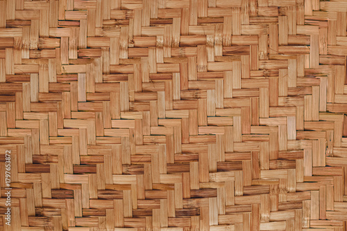 Intricate craftsmanship and texture of amakan or sawali, a Filipino traditional woven split bamboo sheet use to make native house and furniture