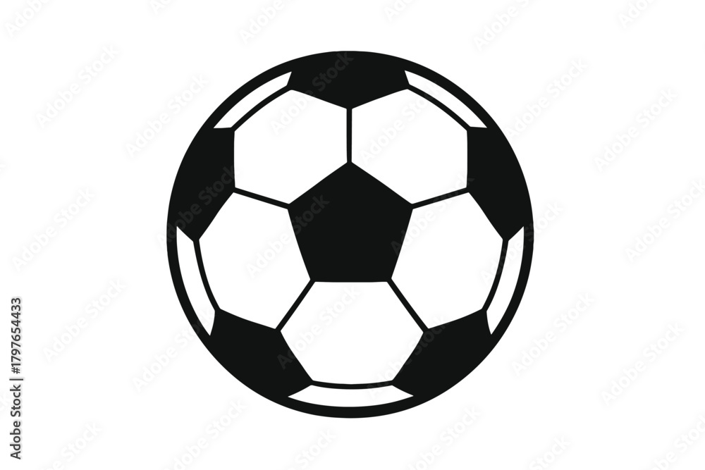 Obraz premium Classic black and white soccer ball symbol for sports and athletic competition design