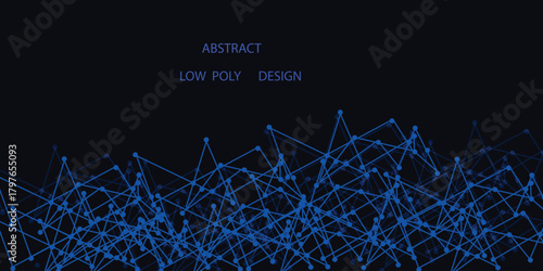 Abstract white Background website header design with geometric background and connecting dots and lines. Global network connection. Vector illustration