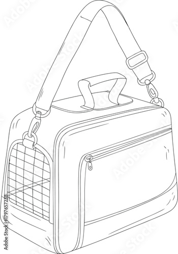 Modern portable pet carrier bag with mesh ventilation, adjustable shoulder strap, sturdy handles, and spacious storage pocket for safe comfortable travel