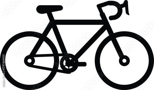 Racing bicycle icon for extreme sports and athletic lifestyles