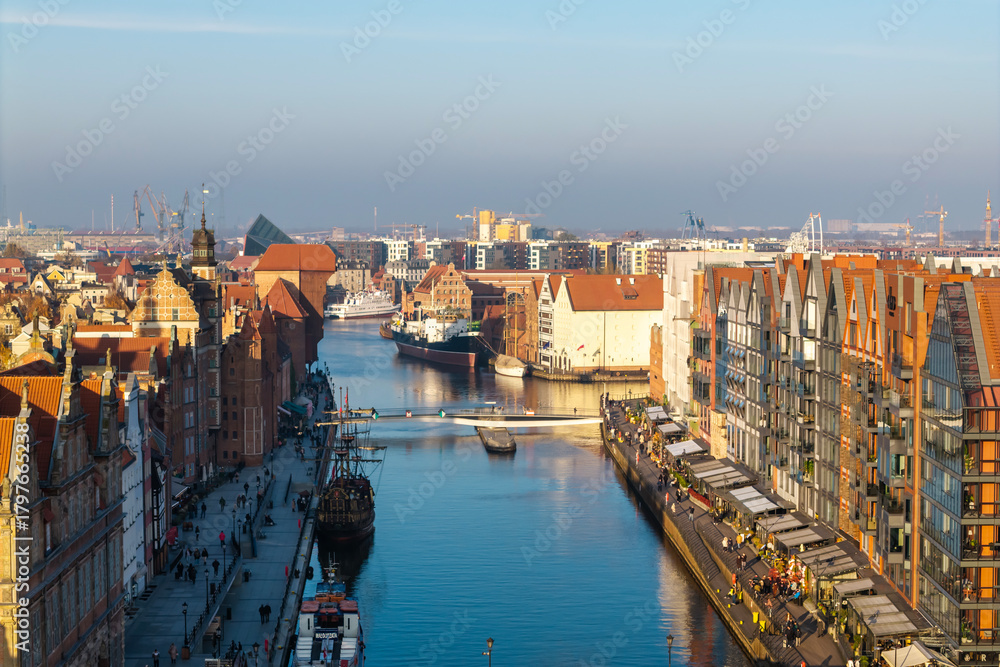 Obraz premium Gdansk, Poland- View of the Old Town