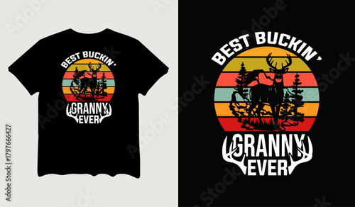 Best buckin' granny ever t-shirt design for t-shirt quotes or poster svg printable cut file