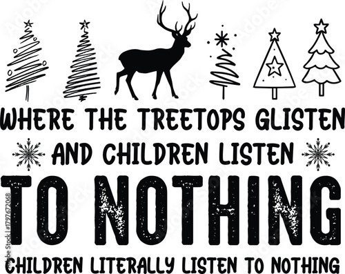 Funny Christmas design, to nothing Chrsistmas