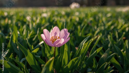 Wallpaper Mural Pink blossom amidst greenery, vibrant seasonal change Torontodigital.ca