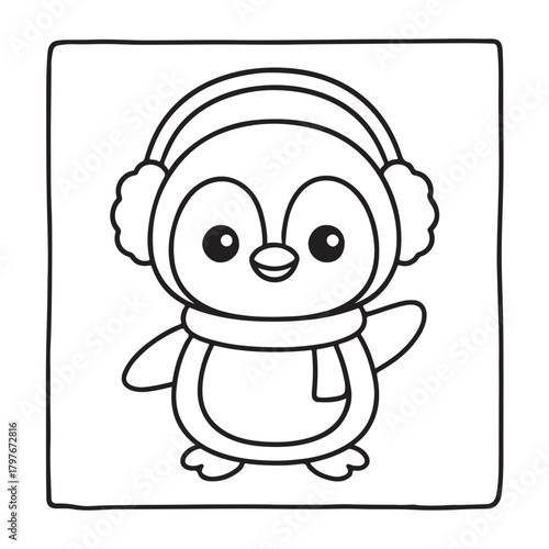 Happy Christmas Coloring Pages, Bold and Easy Cozy Winter Coloring Pages, Christmas Coloring Book Pages, Kids, Adults, Teens, Black and white Drawing, Line Art, Vector Illustration, bold and easy,