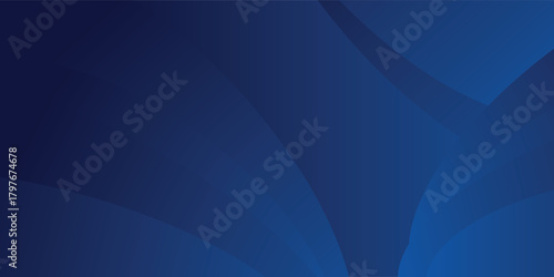 Abstract blue glowing geometric lines on dark blue background. Modern shiny blue circle lines pattern