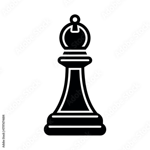 Chess Pawn Piece Line Art Icon Vector Illustration