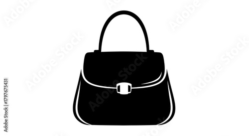 black leather bag
