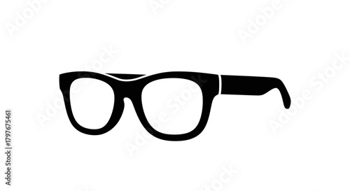 glasses on white background