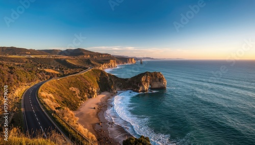 Fototapeta Naklejka Na Ścianę i Meble -  Devil's Elbow along the Great Ocean Road, showcasing the natural waves and ocean scenery, preservation