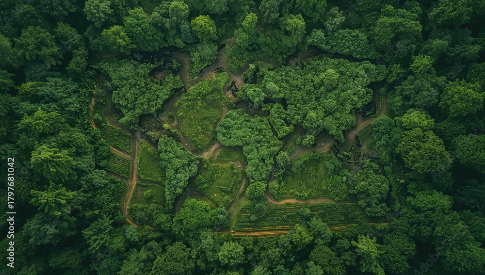 Fototapeta premium A cloud resembling the continents situated within pristine nature, highlighting the theme of ecological preservation