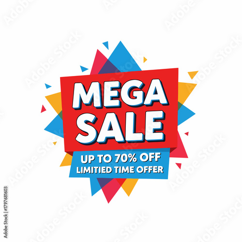 Retail Promotion Sign With Up to 70% Savings