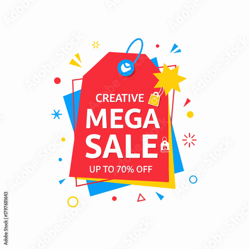 Bold Marketing Graphic Announcing 70% Off Sale