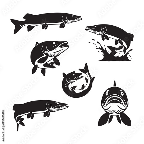 Northern Pike Silhouette Bundle