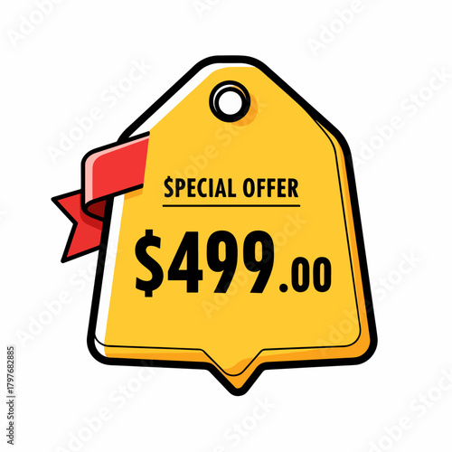 $499 USD sticker vector illustration