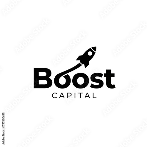Boost Capital Logo with Rocket Launching Upwards.
