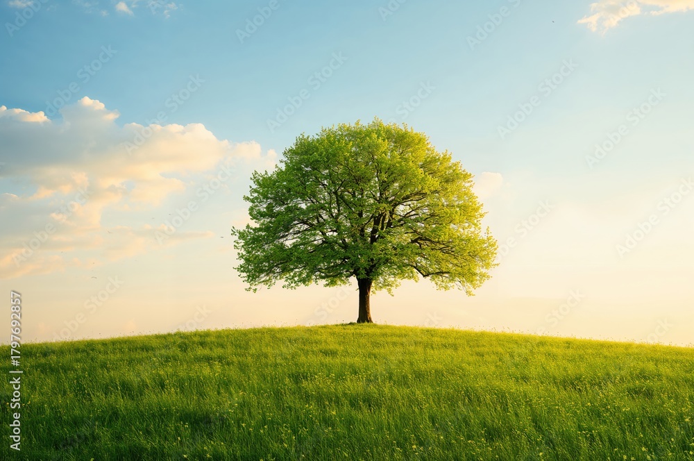 Fototapeta premium The Solitary Tree Standing Tall