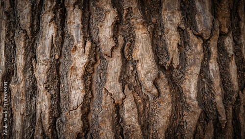 Oak bark detail, natural texture for organic design applications
