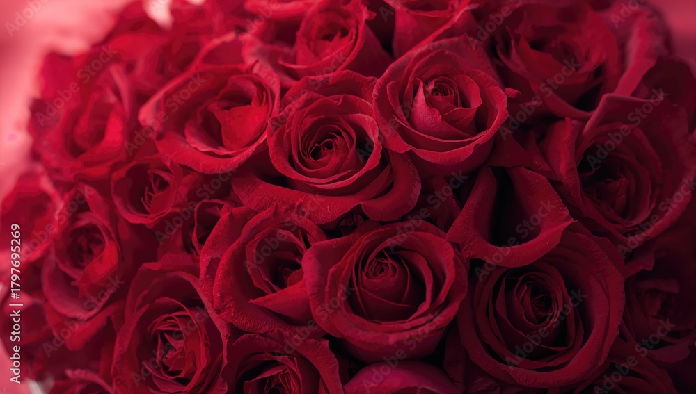 Fototapeta premium Closeup of rose petals, delicate texture for floral backgrounds