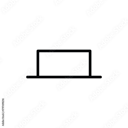 Minimalist illustration of a musical rest symbol. Soccer and Sport Line Icon. Isolated Vector Clip Art.