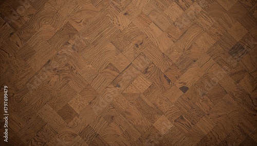 Elegant wooden parquet as a stylish canvas for decoration and display
