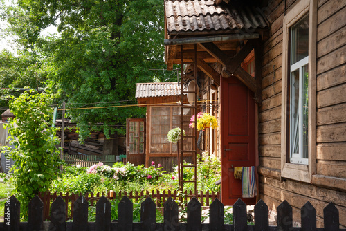 Fototapeta Naklejka Na Ścianę i Meble -  Latvian farmstead in summer time
