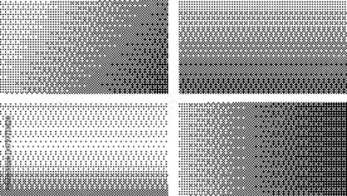 Retro gradient dither texture set with pixel style bitmap Gradient pixel bitmap dither with background bit set and bg pattern game. 