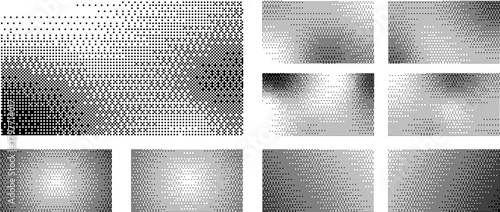 Vintage arcade inspired gradient dither texture with pixel grid pattern and digital geometry for retro interface art 