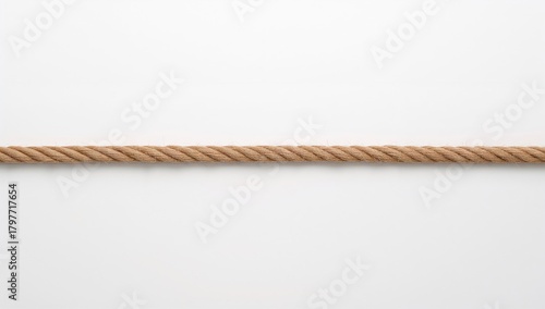 Rope coiled on a white surface, potential safety hazard