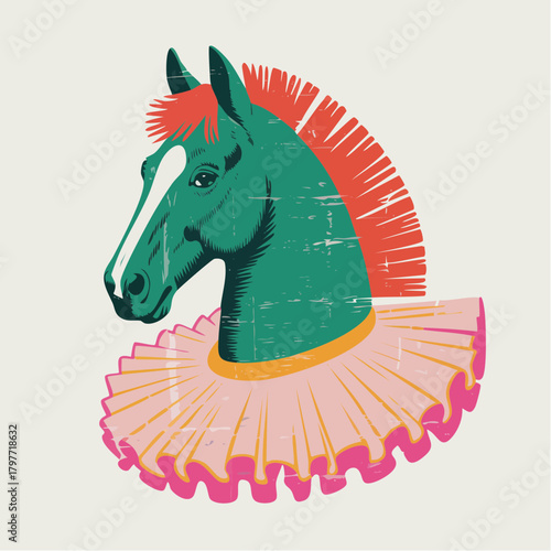 artful horse with a flair