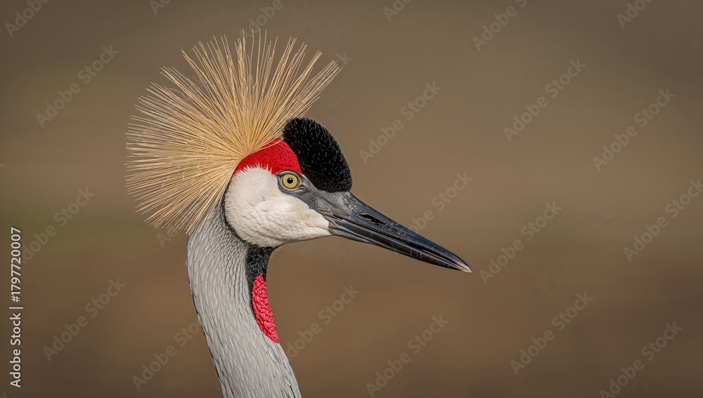 Fototapeta premium Sandhill Crane in Natural Habitat, showcasing wildlife observation