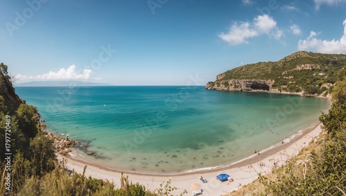 Fototapeta Naklejka Na Ścianę i Meble -  Portonovo Conero Regional Park in Italy, showcasing the importance of preservation