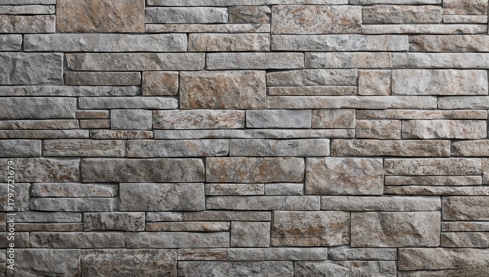 Obraz premium Granite Stone Wall Structure, erosion risk