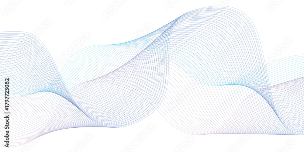 Fototapeta premium Abstract backdrop with wave gradient lines vector illustration