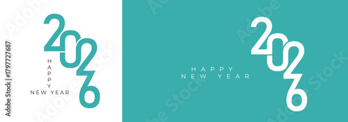 2026 Happy New Year Typography Greating post Banner Background