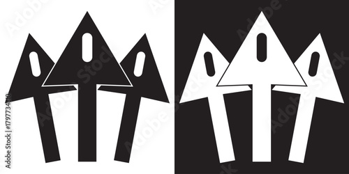 Warning vector icon. Editable stroke, Vector eps 10