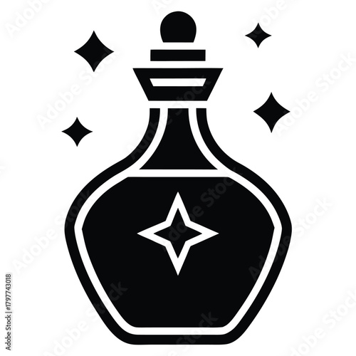 beauty elixir vector icon on white background