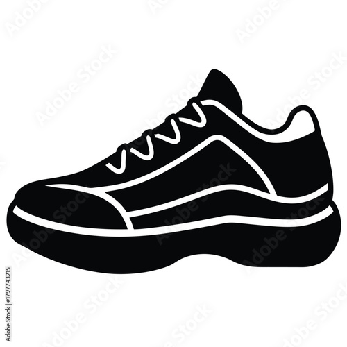 chunky sneaker icon on white background