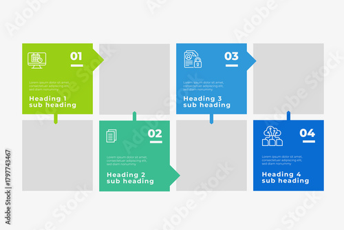 4 step infographics, business, four steps infographics