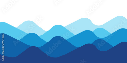 Sea waves layered vector background illustration and sea beach vector illustration.