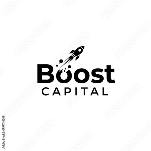 Boost Capital Logo - Rocket Launching into Financial Growth and Investment.