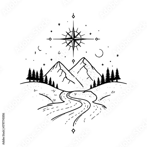 Dreaming of adventure? let this mountain compass guide your wanderlust soul to explore the great outdoors