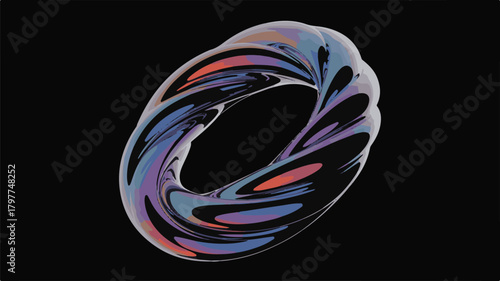 Abstract colorful vector network with wires and electric connections