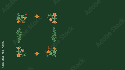 Red Green and Yellow Folksy Christmas Somber Greetings Christmas Presentation