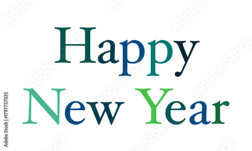 the word summer in green color happy new year