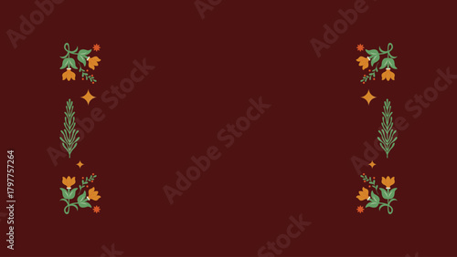 Red Green and Yellow Folksy Christmas Somber Greetings Christmas Presentation