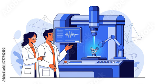 Scientists conduct cutting-edge experiments using advanced robotic technology for breakthroughs