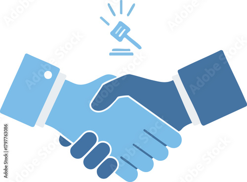 Legal Agreement Partnership Handshake Deal Illustration