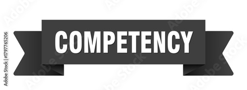 competency ribbon isolated on transparent background. competency ribbon